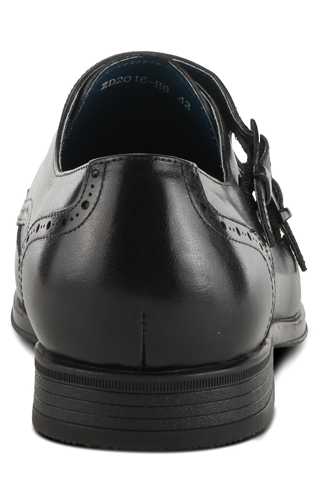 Spring Step Ezra Double Monk Strap Loafer, Alternate, color, Black