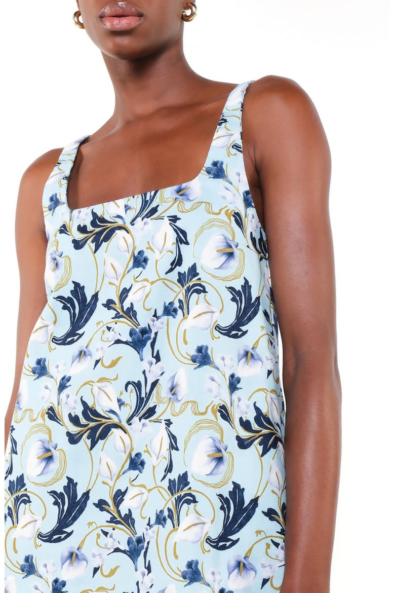 Leonor Floral Linen & Cotton Minidress, Alternate, color, COURAGE GARDEN
