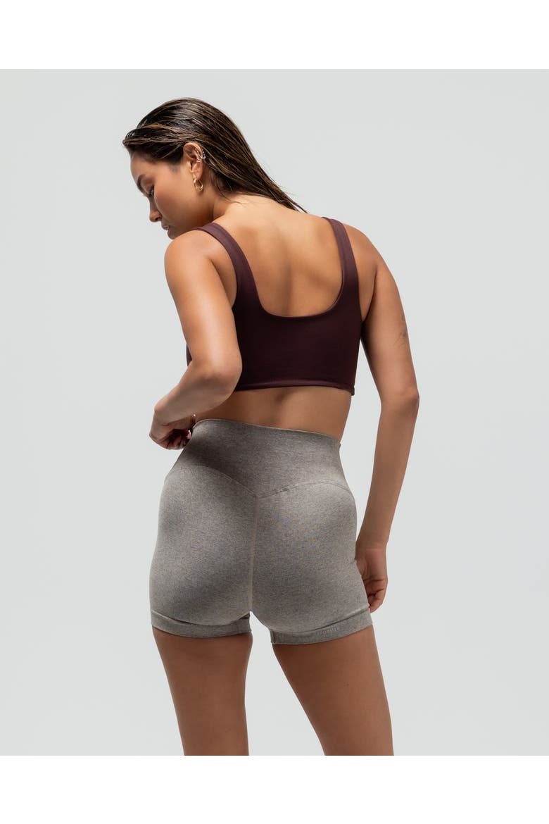 The Heather High-Waisted Short, Alternate, color, HEATHER MAPLE