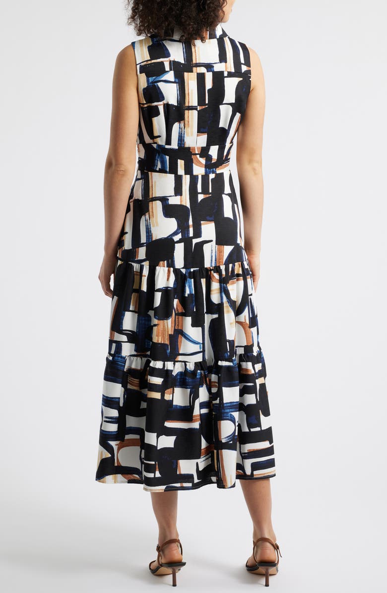 Tahari ASL Sleeveless Tie Waist Shirtdress, Alternate, color, 