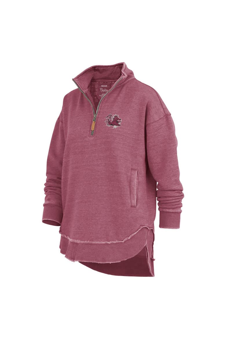 Women's Pressbox Garnet South Carolina Gamecocks Northfork Sojourn Poncho Quarter-Zip Sweatshirt, Alternate, color, Garnet