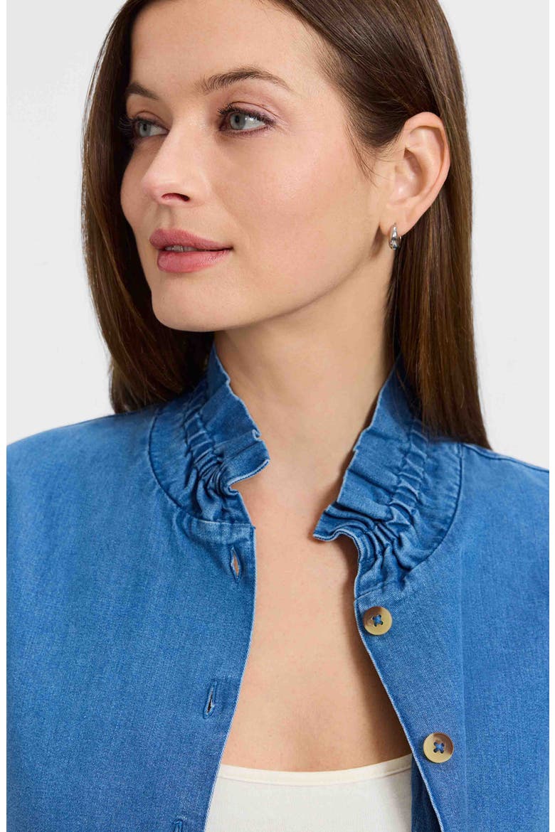 Carolina Denim Button-Up Shirt, Alternate, color, MEDIUM WASH