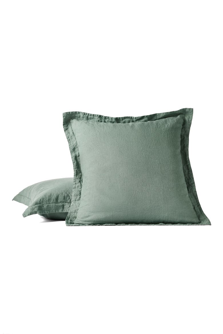 Relaxed Organic Linen Sham, Main, color, JUNIPER