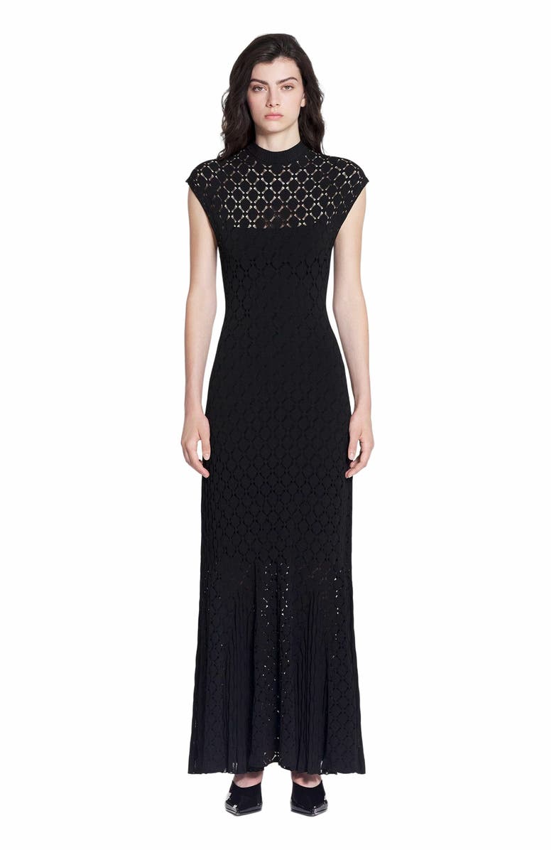 Lanvin Long Dress In Lace Effect Knit, Main, color, 