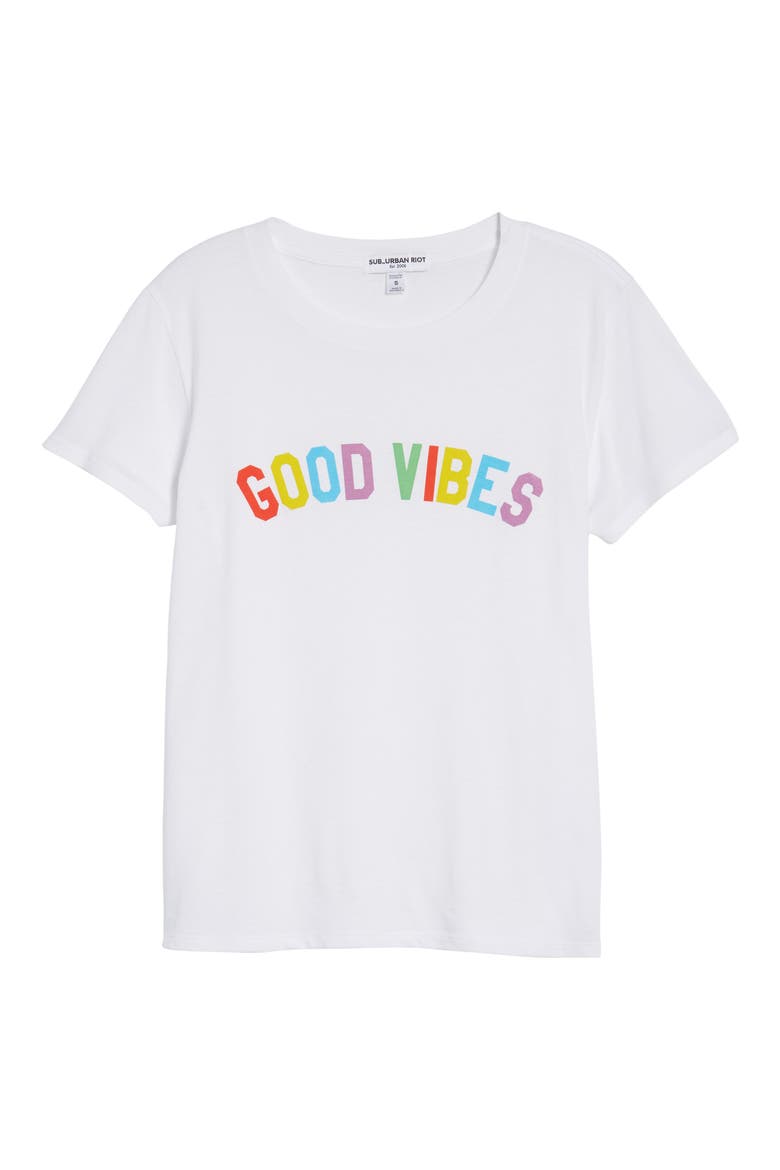 Good Vibes Tee, Alternate, color, WHITE