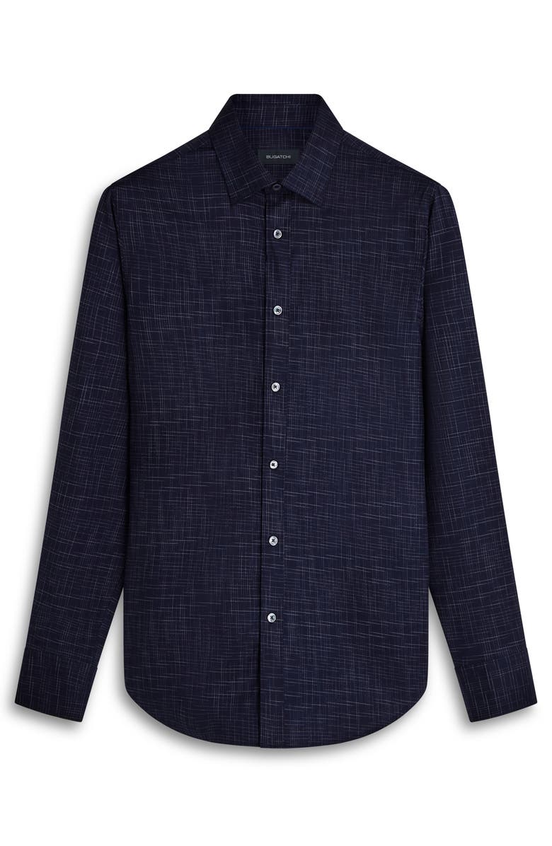 Bugatchi Julian Shaped Fit Print Button-Up Shirt, Alternate, color,