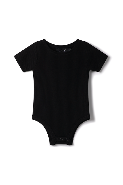 Pointelle Rib Snap Bottom Elastic Leg Romper