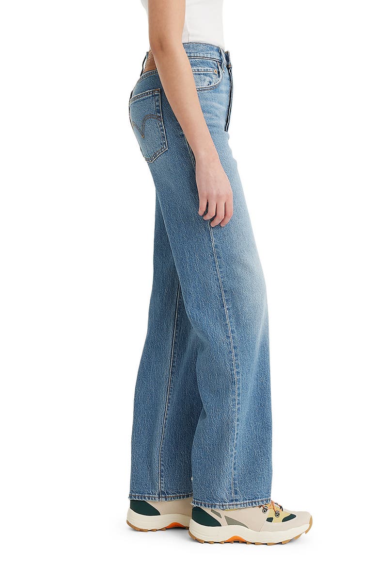 Ribcage High Waist Straight Leg Jeans, Alternate, color, DANCE AROUND