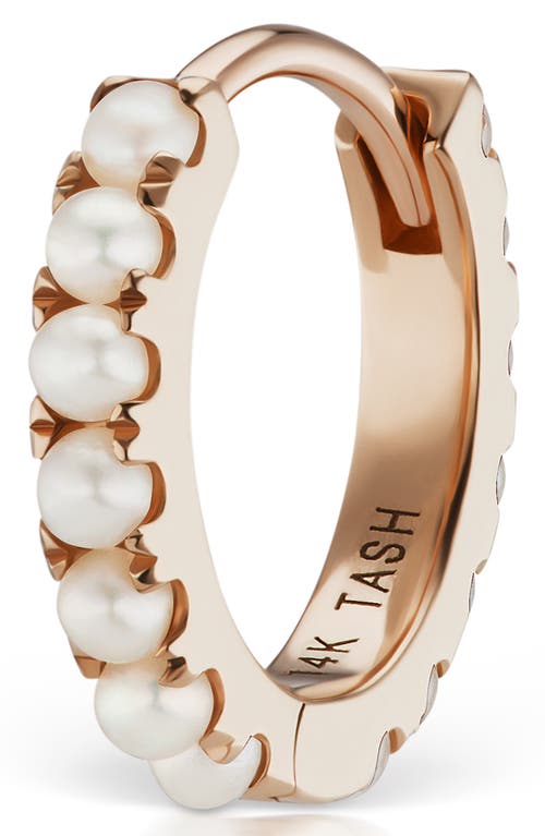 MARIA TASH Cultured Pearl Eternity Clicker Earring in Rose Gold  product