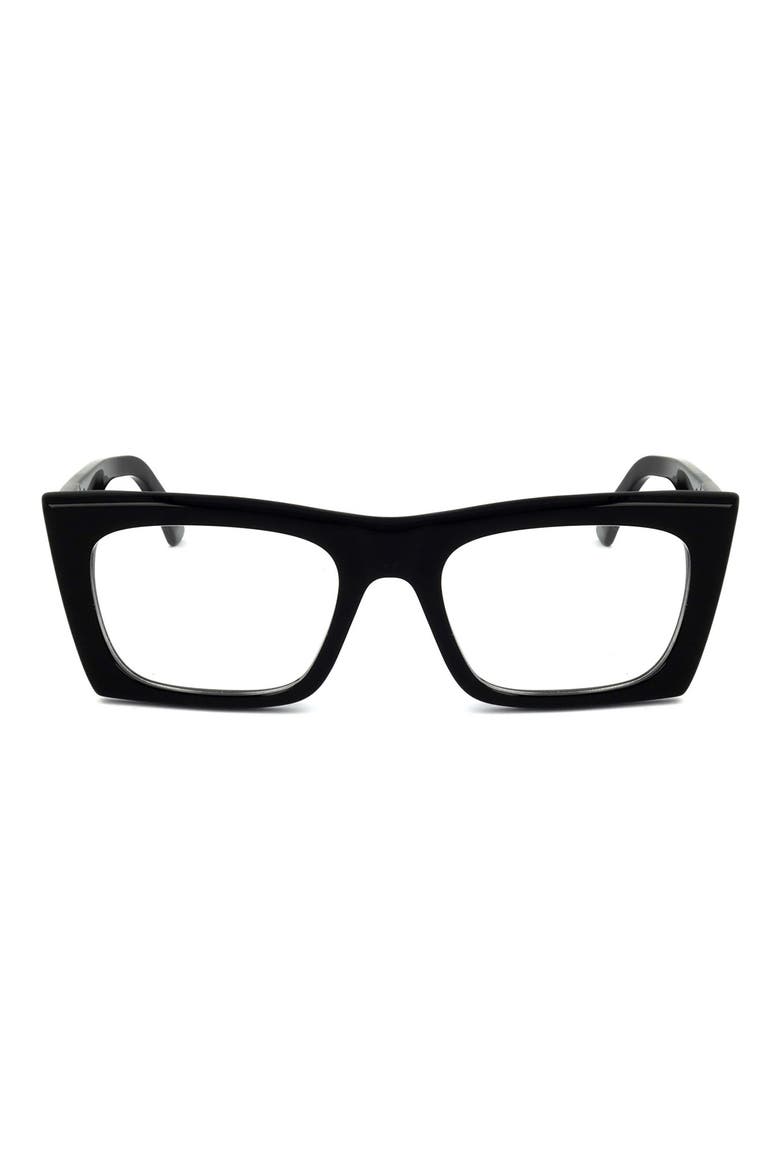 50mm Cat Eye Reading Glasses, Main, color, BLACK