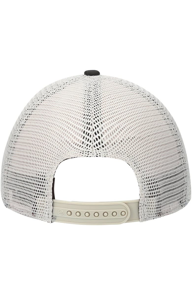 '47 Men's '47 Brown/Natural Pittsburgh Steelers Oil Cloth Trucker Clean Up Adjustable Hat, Alternate, color,