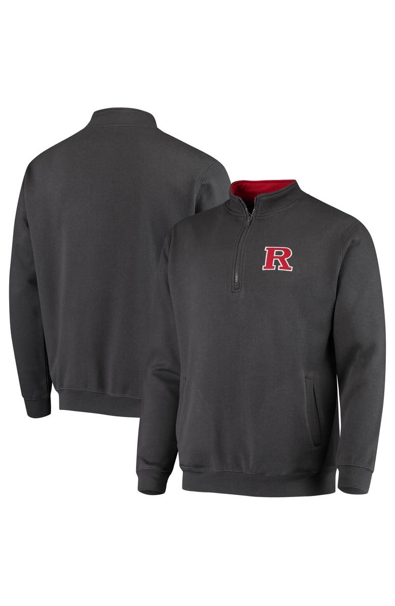 COLOSSEUM Men's Colosseum Charcoal Rutgers Scarlet Knights Tortugas Logo Quarter-Zip Jacket, Alternate, color, Charcoal
