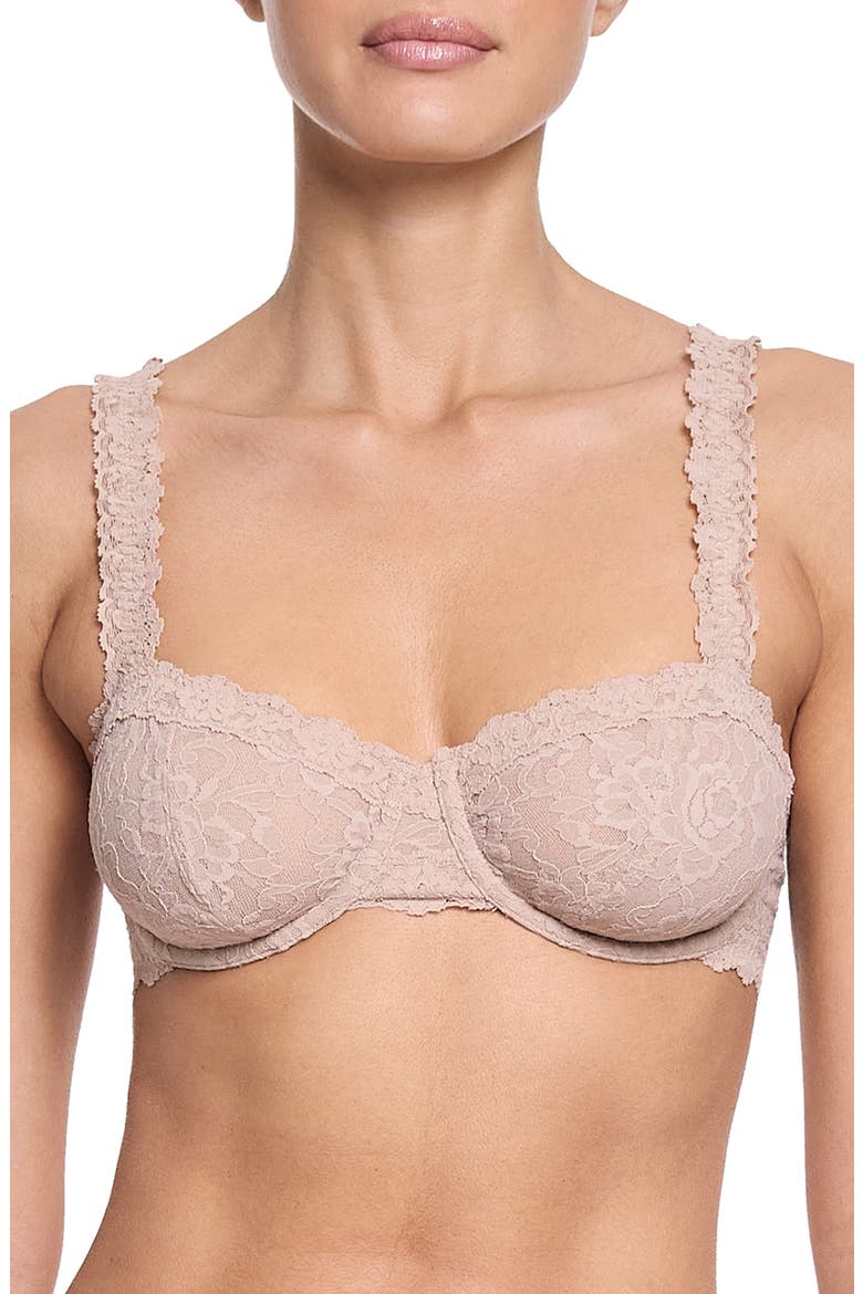 Signature Lace Underwire Balconette Bra, Main, color, CHAI