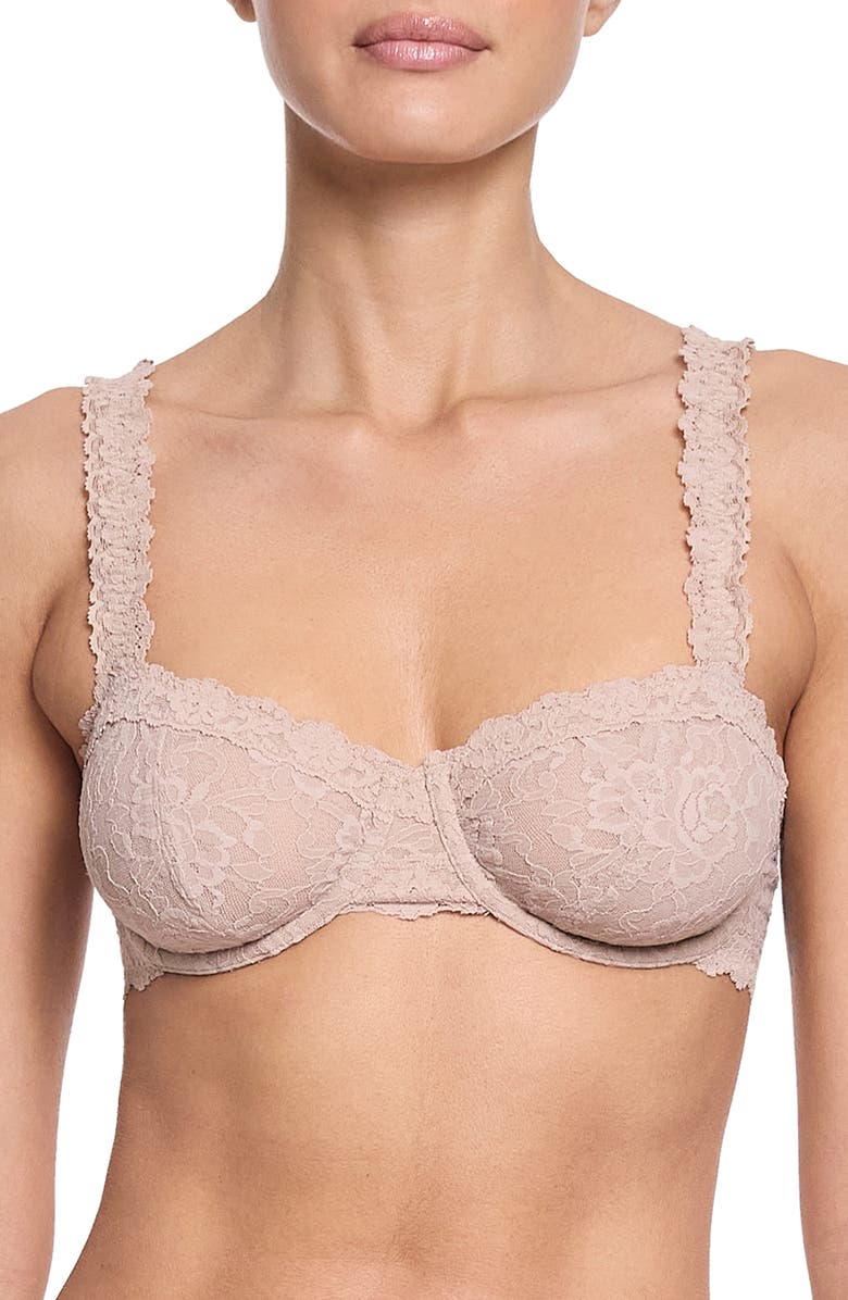 Hanky Panky Signature Lace Underwire Balconette Bra, Main, color, Chai