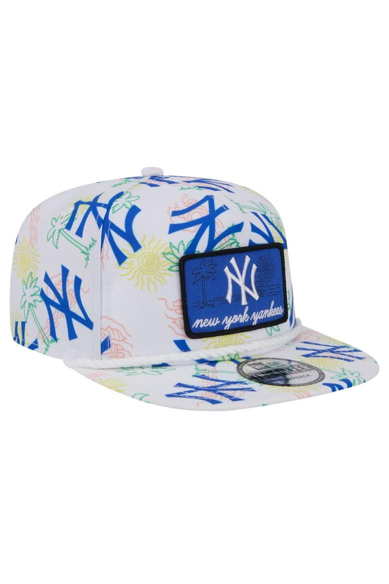 Men's New Era White New York Yankees Islander Golfer Snapback Hat, Alternate, color, White
