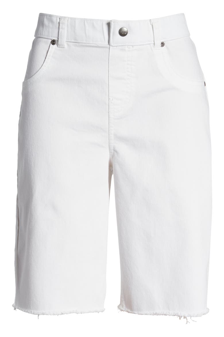 High Waist Bermuda Denim Shorts, Alternate, color, WHITE