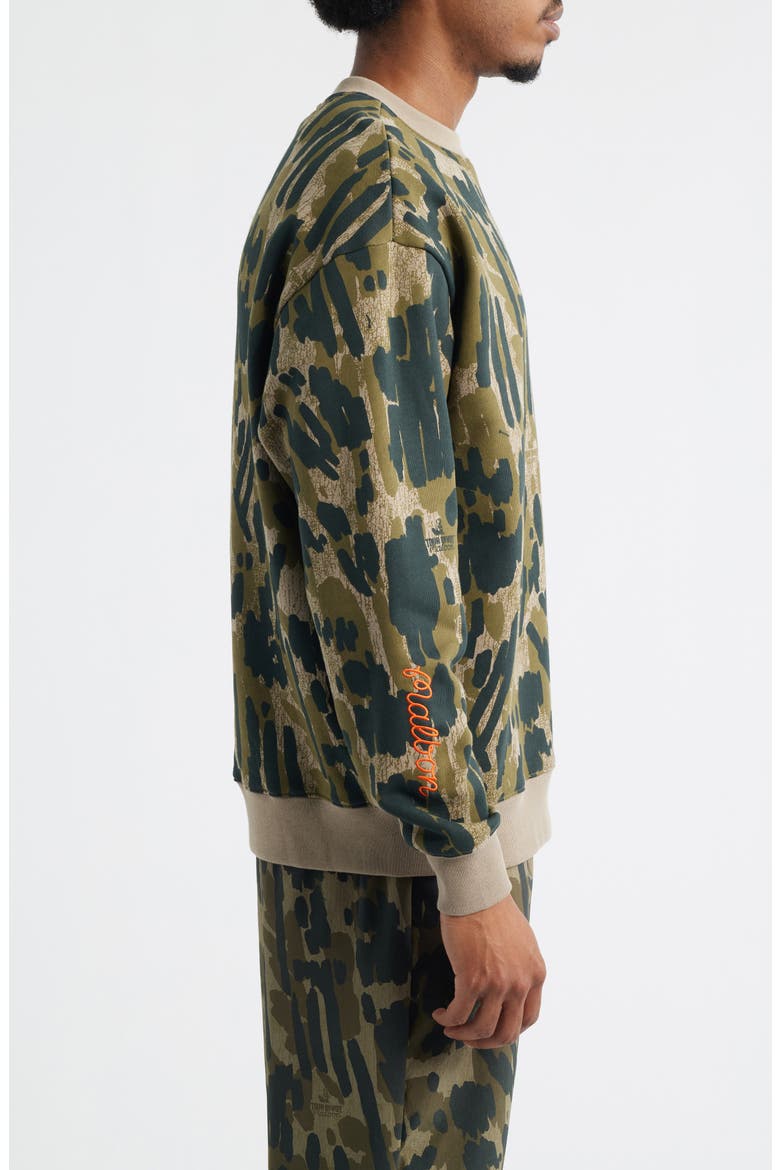 Range Tour Divot Camo Cotton Sweatshirt, Alternate, color, BARK CAMO