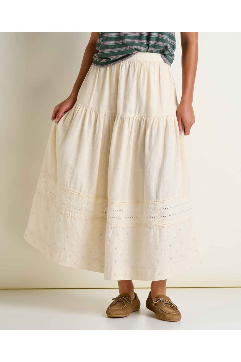 Airscape Midi Skirt, Main, color, Salt Dobby