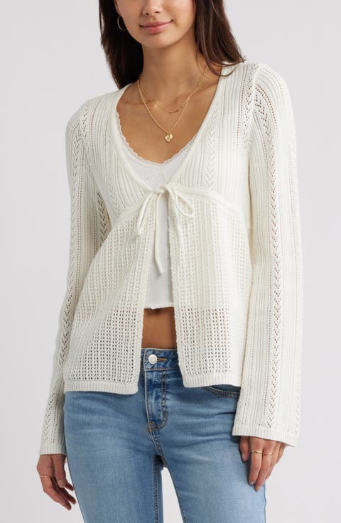 Openstitch Tie Front Cardigan
