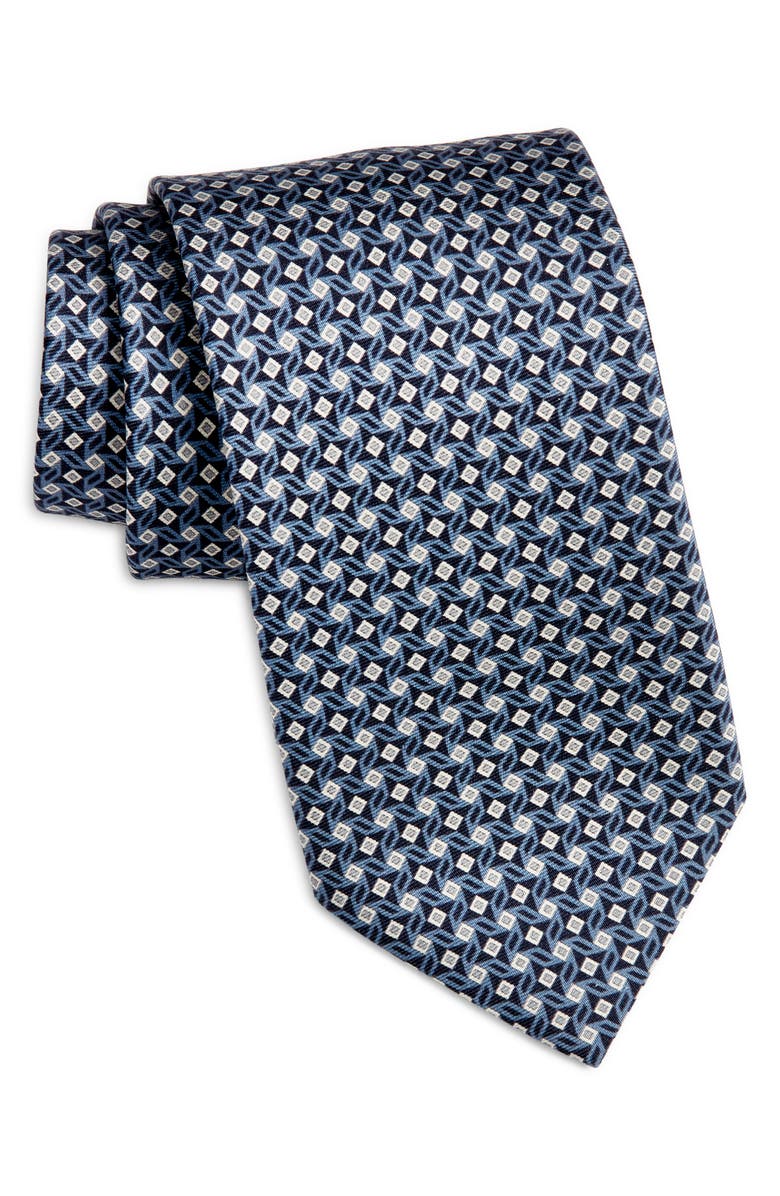 Canali Neat Silk Tie, Main, color,