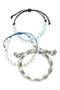 selected Blue Multi- Silver
