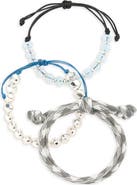 Leith 3-Pack Beaded Paracord Slider Bracelets