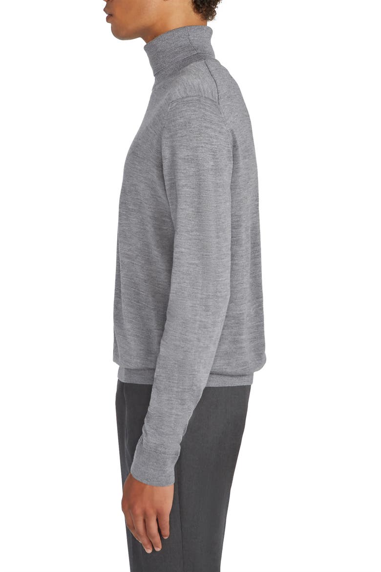 Wool, Silk & Cashmere Turtleneck Sweater, Alternate, color, PALE GREY