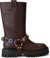 Kurt Geiger London Loulou Harness Biker Boot