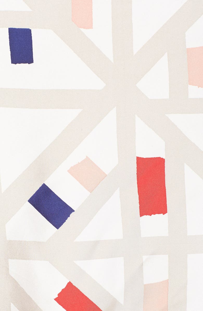 Tory Burch 'Legato' Printed Square Silk Scarf, Alternate, color,