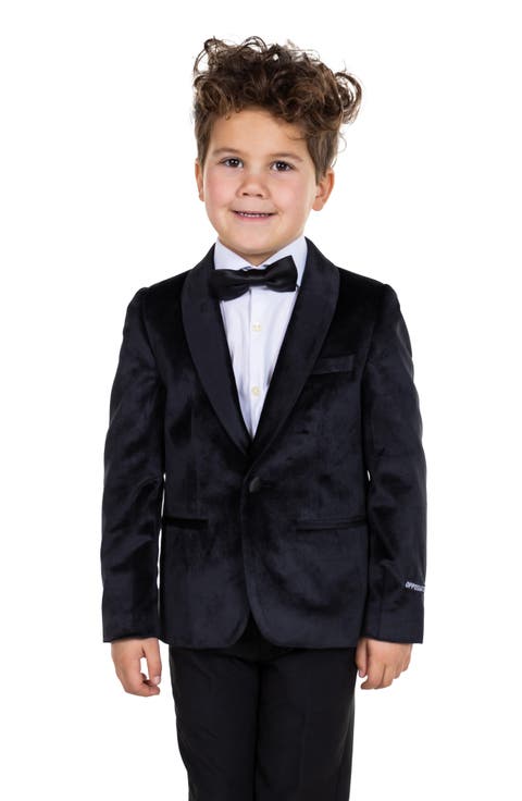 Kids' Black Velvet Dinner Jacket (Toddler, Little Kid & Big Kid)