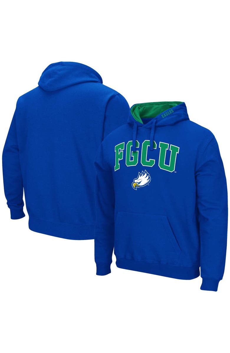 COLOSSEUM Men's Colosseum Blue Florida Gulf Coast Eagles Arch & Logo 3.0 Pullover Hoodie, Alternate, color, Blue