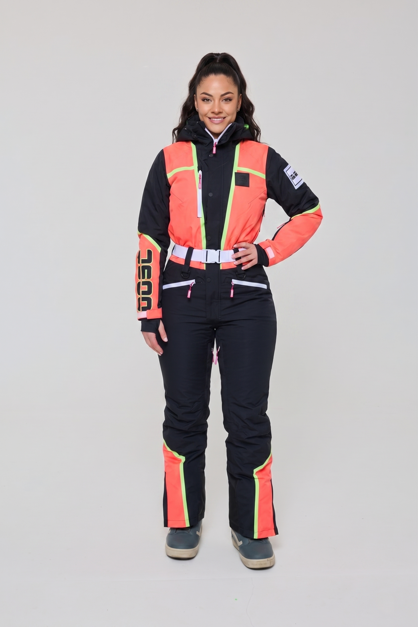 selected Black and neon orange