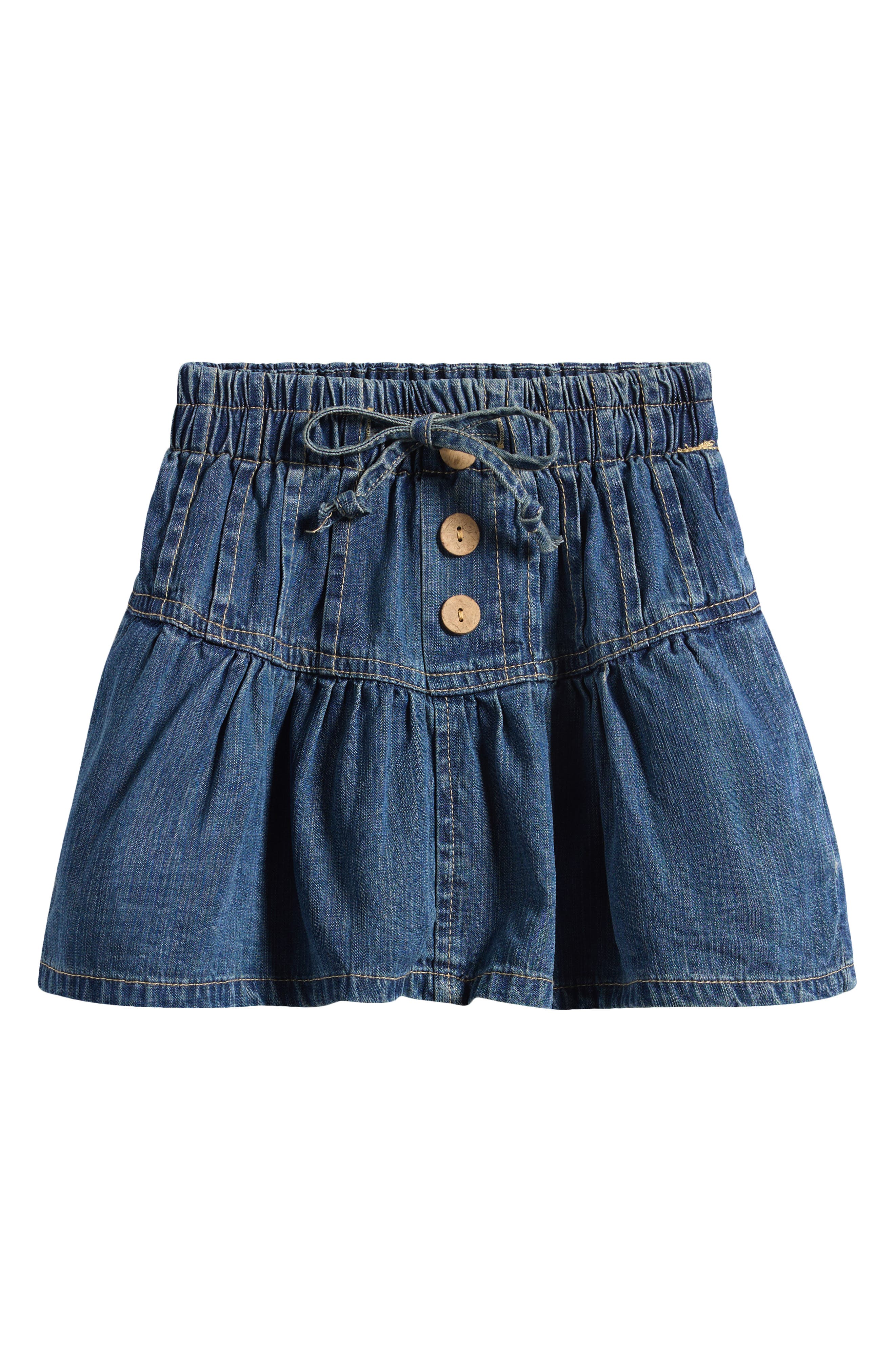 Vintage Havana Kids' Ruffle Pleated Denim Skort