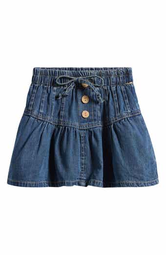 Vintage Havana Kids' Ruffle Pleated Denim Skort