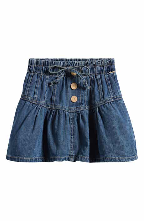 Vintage Havana Kids' Ruffle Pleated Denim Skort
