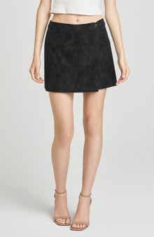 WAYF Freya Faux Suede Miniskirt