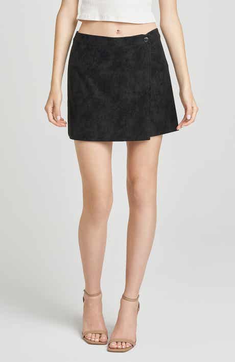 WAYF Freya Faux Suede Miniskirt