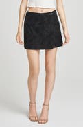 WAYF Freya Faux Suede Miniskirt