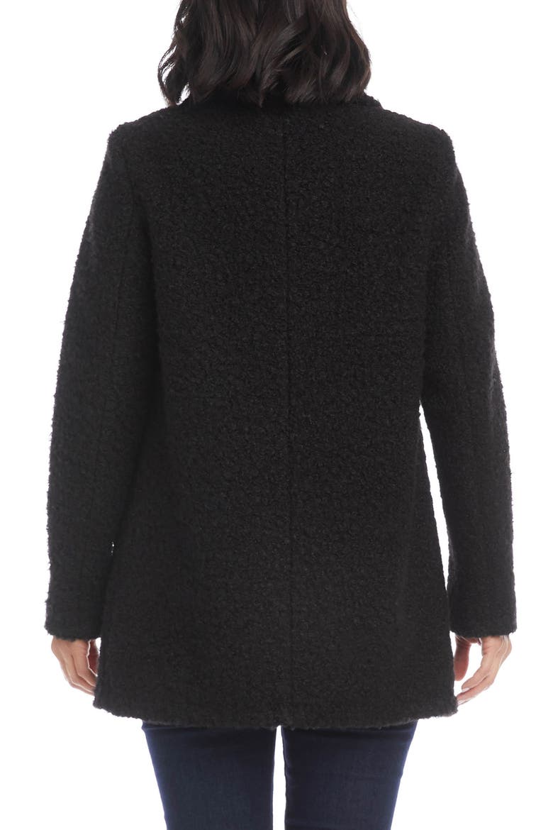 Bouclé Coat, Alternate, color, BLACK