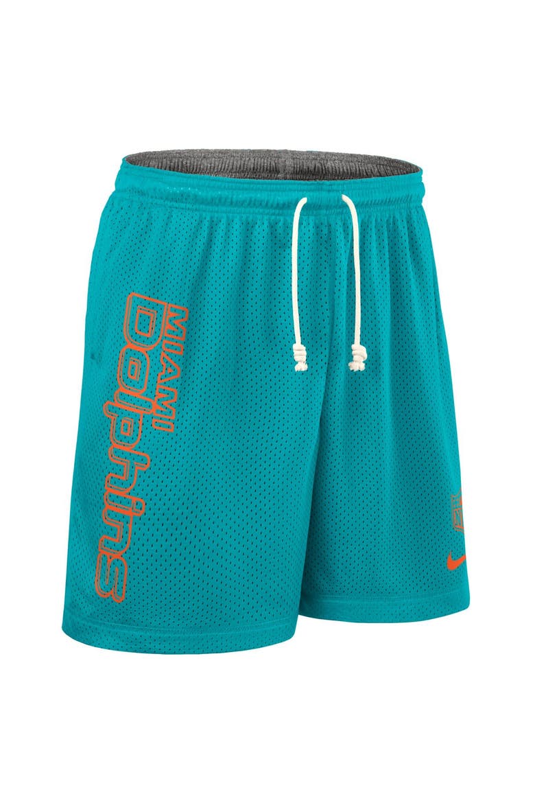 Men's Nike Aqua Miami Dolphins Sideline Reversible Performance Shorts, Alternate, color, Aqua
