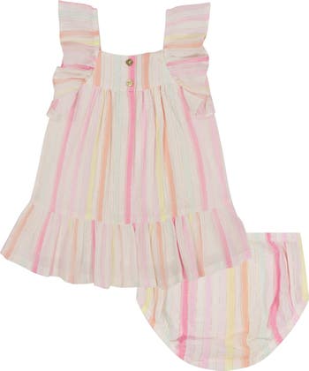 Metallic Stripe Dress & Bloomers