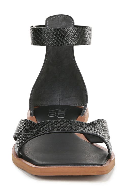 Franco Sarto Elisa Ankle Strap Sandal In Black Snake Print