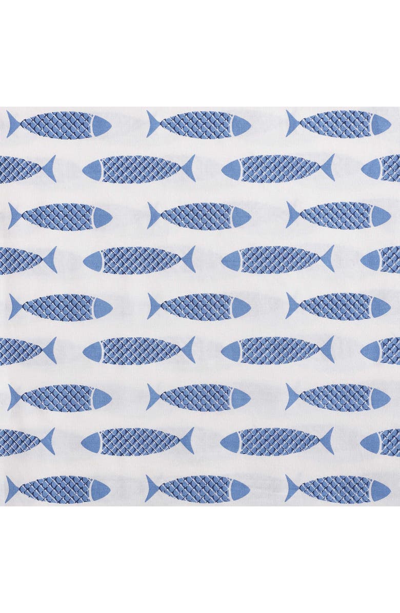 Nautica Fish Cotton Percale Duvet Set, Alternate, color, Blue