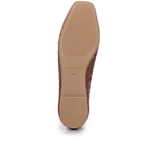 Bernardo Footwear Gwynn Woven Ballet Flat In Mahogany