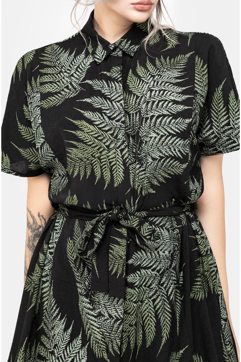 Fern Midi Shirt Dress, Alternate, color, Green