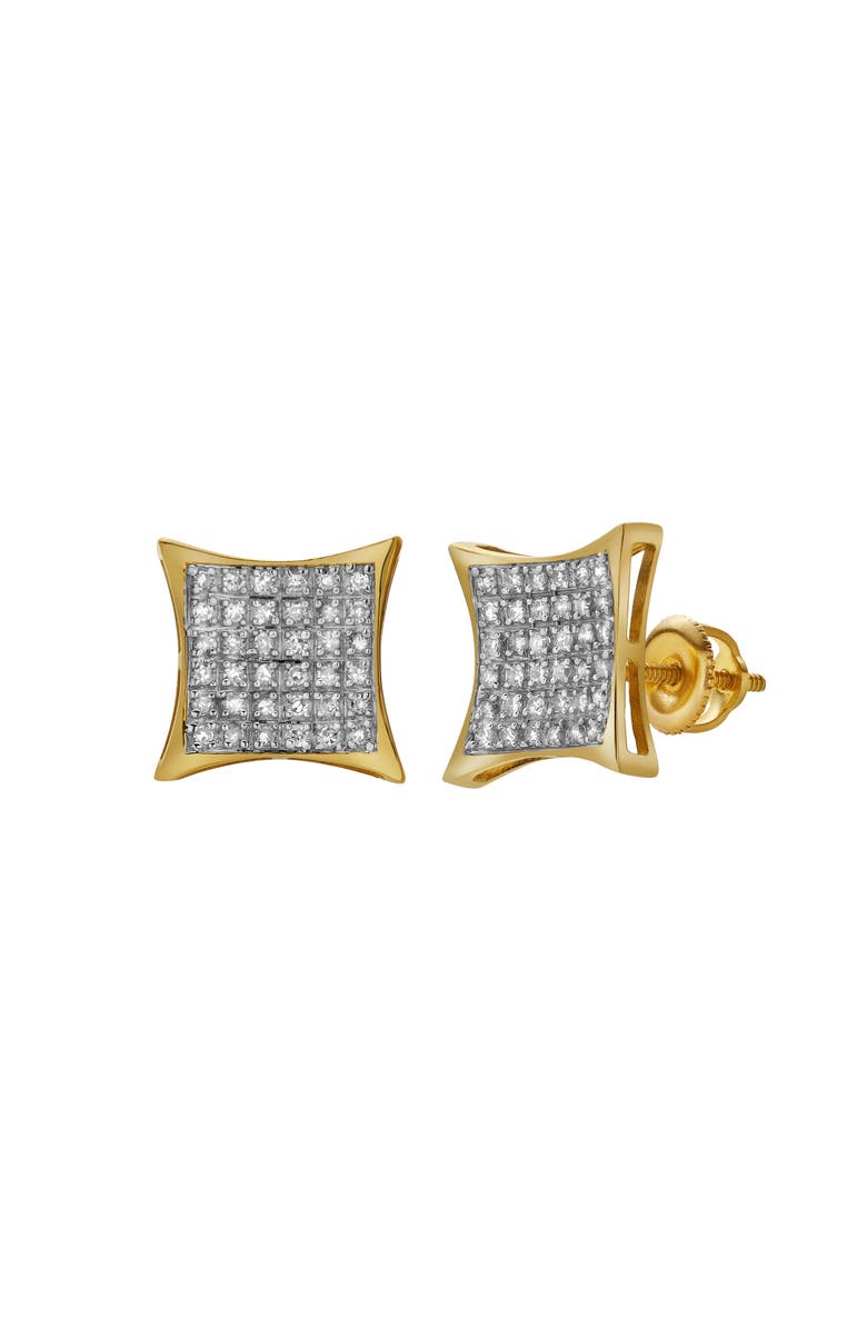 LuvMyJewelry Felizardo 10K Yellow Gold Diamond Unisex Earrings - 0.35 Cts, Main, color, 10K Yellow Gold