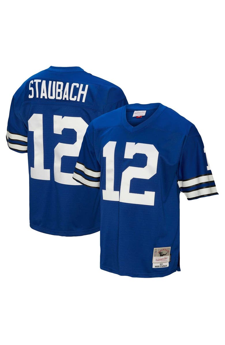 Mitchell & Ness Men's Mitchell & Ness Roger Staubach Navy Dallas Cowboys Big & Tall 1971 Legacy Retired Player Jersey, Main, color, Navy