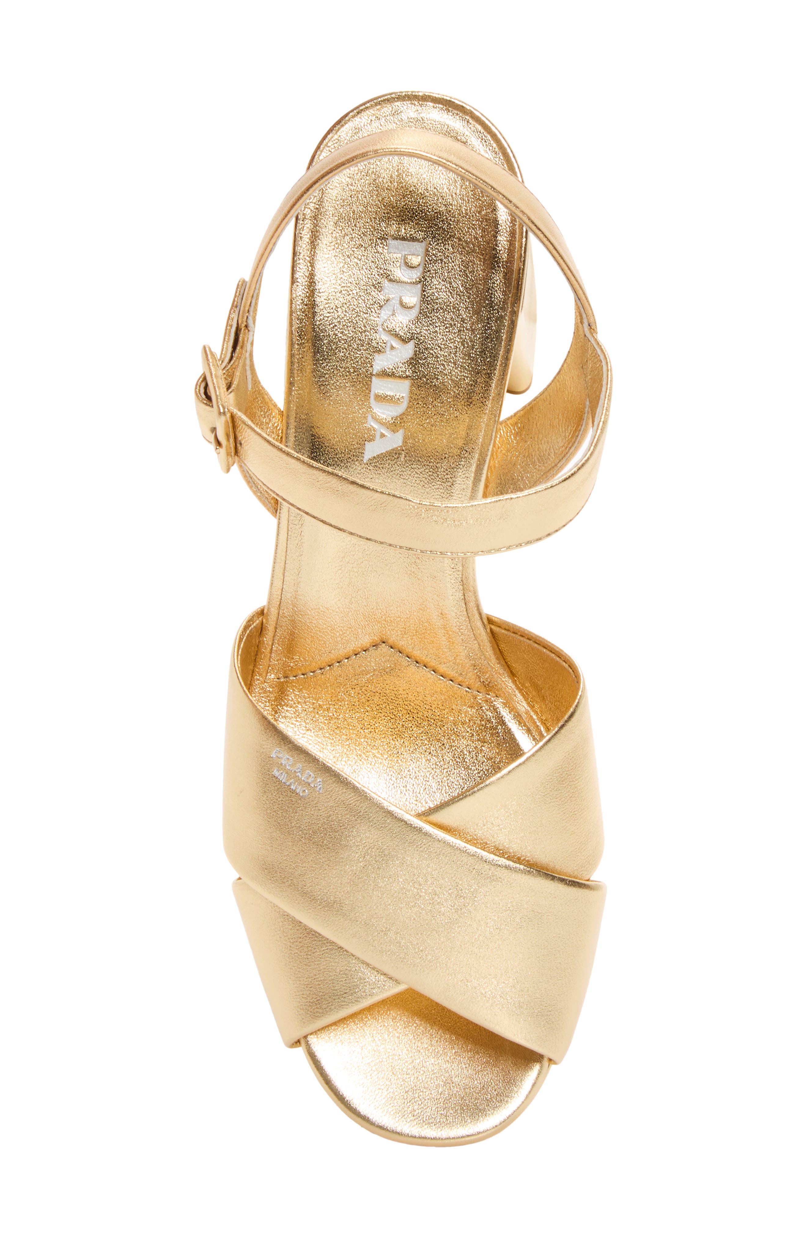 Platform Leather Sandal, Alternate, color, PLATINO
