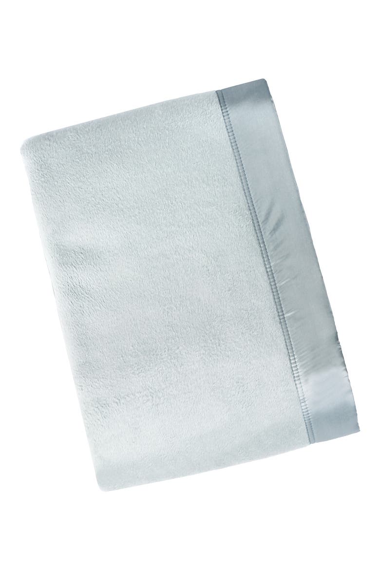 Plaza Silk & Cotton Blanket, Main, color, BLUE