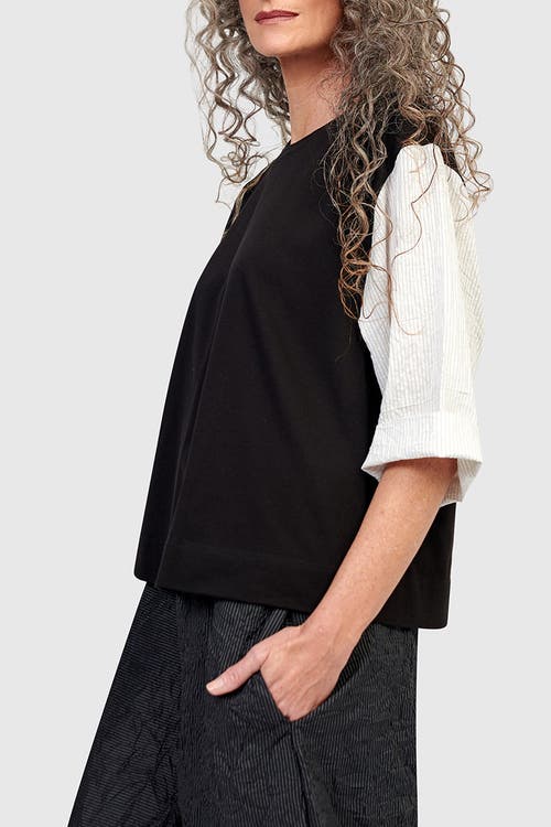 ALEMBIKA ALEMBIKA CREW NECK MIXED MEDIA TEE